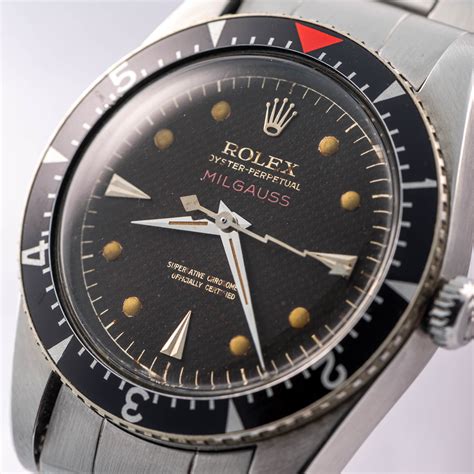 rolex milgauss ref 6541 with rare smooth beze|rolex milgauss price.